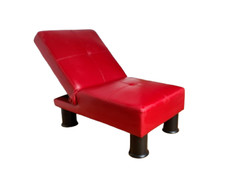 Hocker Sessel Kunstleder rot