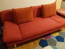 Schlafcouch mit Bettkasten Ausziehbar 2 Meter Lang 70/140 CM  Rot