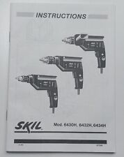 SKIL Bohrmaschine   Mod. 6430H, 6432H, 6434H  Bedienungsanleitung