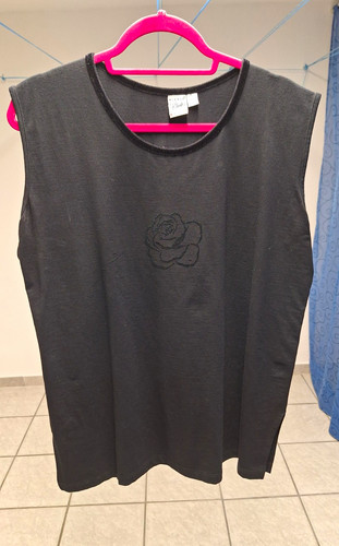 Damen basic top - top, schwarz
