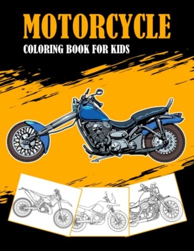 Motorcycle coloring book - coloring, for