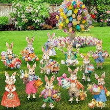 Osterhasen Gartenstecker 12er