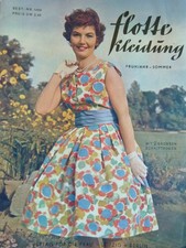 altes Modeheft Flotte Kleidung 60er Jahre mit Schnittmuster, Cocktailkleider