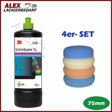 3M 51052 Schleifpaste XL 1 kg + 4 x Polierschwamm Set 75mm