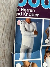Herren Unterhemd Langarm Gr. 6 Graublau NEU