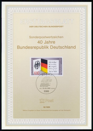 Brd bund etb ersttagsblatt - bund,