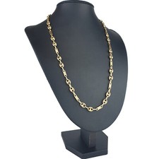 Plättchenkette Bohnenkette ECHT GOLD 585 14K 7mm XXL Länge 70cm NEU Goldkette