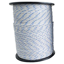 Weidezaunseil Premium weiß/blau 200 m 11 Leiter Weidezaunlitze Weidezaun Seil