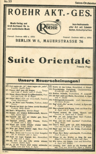 Suite orientale francis popy - suite,