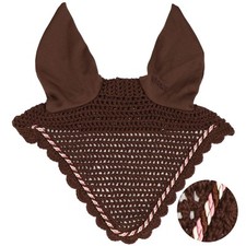 Eskadron Fliegenohren choco mit einer Multikordel in chocochip/pink Warmblut