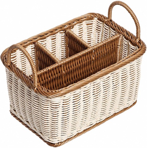 Besteckhalter aus rattan - aus,