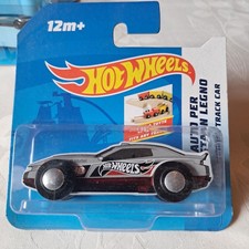 Hot Wheels Wooden Track Car graurot Auto Pista in Legno Holzbahn Holzauto OVP