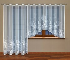 Gardine mit Kräuselband Weiß