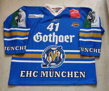 TRIKOT EISHOCKEYCLUB EHC MÜNCHEN 41 RAUBAL Gothaer Versicherung blau XL signiert