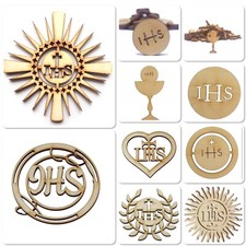 Kommunion Konfirmation Taufe Streudeko Tischdeko Deko Kelch Holz Pappe