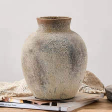 Rustikale Keramik-Blumenvase