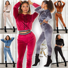 Nicki Damen Hausanzug 34-40 Jogging Anzug Freizeitanzug Sportanzug Velours Nikki