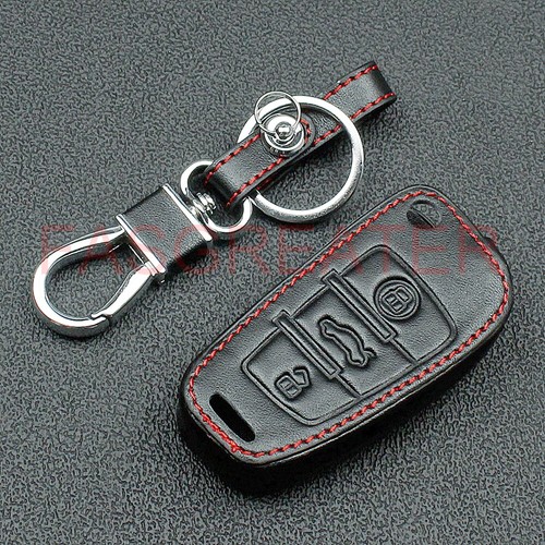 Rot gestickt leder - rot,