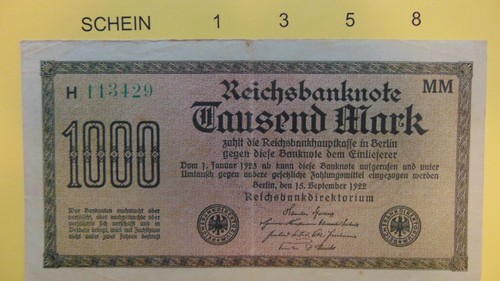 1358 banknote deutschland - 23/1358),