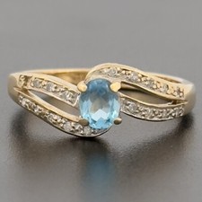 Cluster-Ring 9 kt Gelbgold