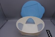 Tupperware Mediterrano  2,5 L Schüssel mit Sichtfenster creme blau
