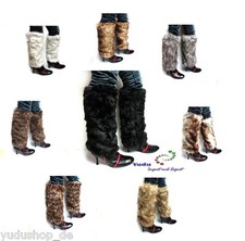 Paar Fellstulpen Beinstulpen Stiefelstulpen 36cm lange Farben 