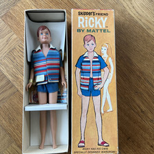 Mattel Vintage Barbie Puppe 1964 Skippers Friend Ricky #1090 | komplett mit Etikett