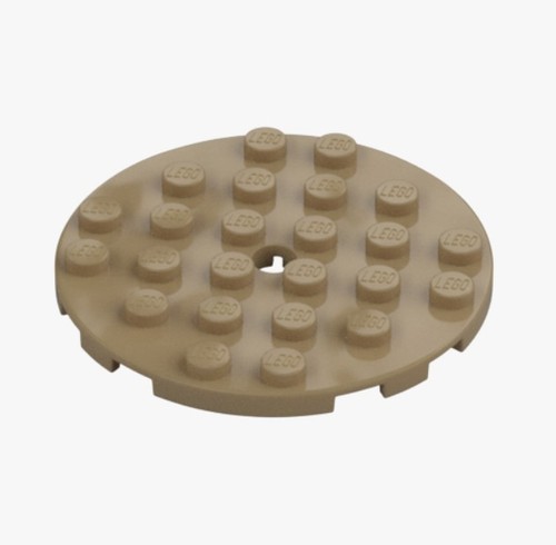 Lego platte 6x6 rund - lego®, sand