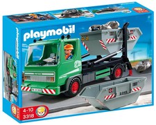 PLAYMOBIL 3318 Containerdienst Muldenkipper Baustelle Fahrzeug LKW Truck SELTEN