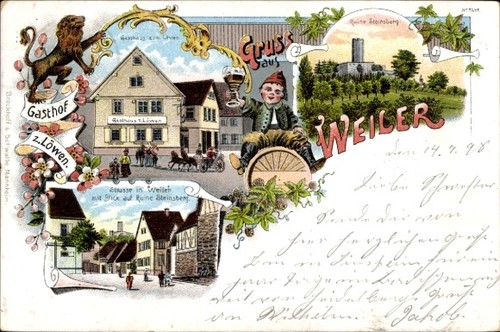 Litho weiler sinsheim - weiler, in