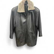 ? Yessica Damen Lederjacke Gr. 40 – Schwarz – Warme Winterjacke mit Fellkragen