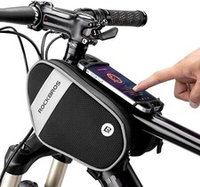 ROCKBROS Fahrradtasche Rahmentasche Handyhalterung mit 360° Drehbare Handyhalter