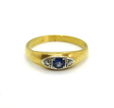 Antiker Edwardian Spahir Ring 750 Gelbgold Diamanten englisch antik Luxury edel