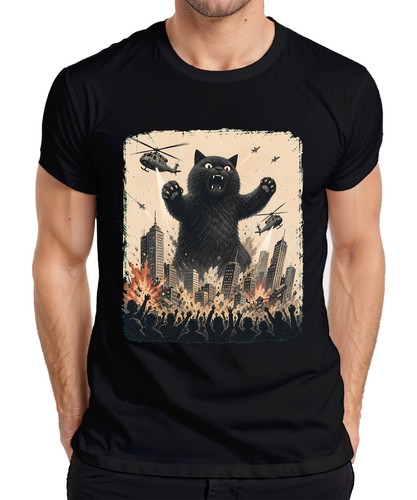 Catzilla schwarze katze kaiju - catzilla,