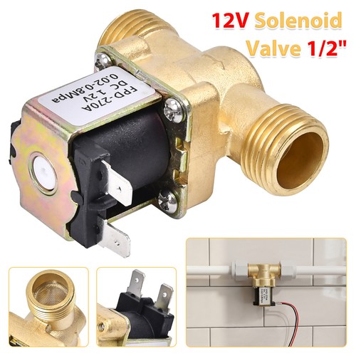 Magnetventil messing 12v - 1/2",