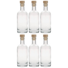 6x 250ml Glasflasche Glas mit