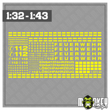 Aufkleber Set Feuerwehr gelb