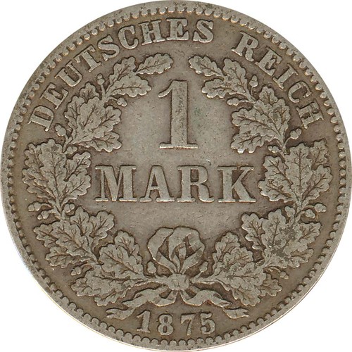 Deutsches reich mark 1875 h - 1,