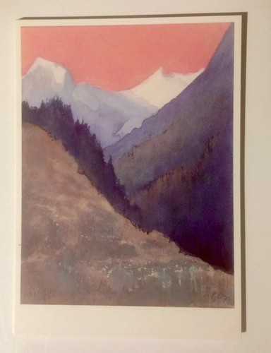 Kunst postkarte berge - 1,