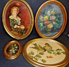 4 alte ovale Bilderrahmen 1x