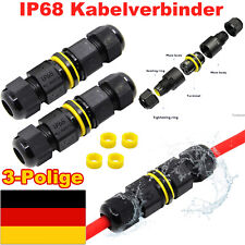 IP68 Wasserdichter Stecker Elektrische Kabel Kabelverbinder 3-Polig Outdoor 16A