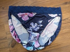 Jockey USA Damen-Slip Gr. 8 (42/44) blau rosa mit Blumen 