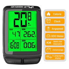 Kabellos Funk Fahrradcomputer LCD Fahrrad Tachometer Radfahren Kilometerzähler