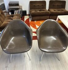 2x Vintage DAX Charles Eames Fiberglass Stuhl Sitz Shell Armchair Herman Miller