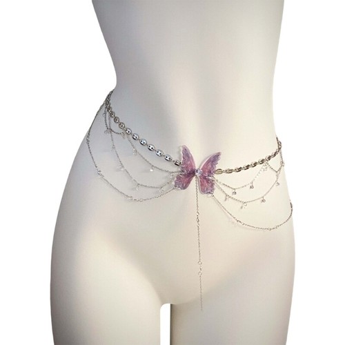 Sparkling butterfly body chain - butterfly,