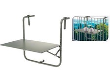 ProGarden Balkontisch aus Stahl in Matt Grün Höhenverstellbar