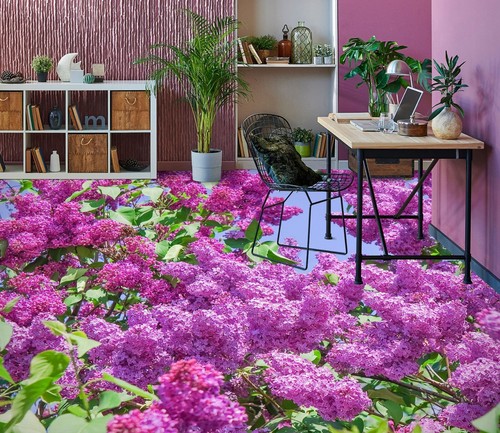 üppige lila blumen q744 - 3d,