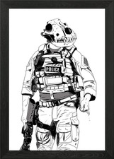 K9 (schwarz-weiß) Gerahmtes