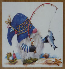 Deko HDF - maritim Meer Nordsee Ostsee Strand Fische angeln Troll Zwerg Beach