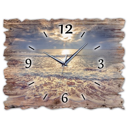 Holz wanduhr leise lautlos - holz,